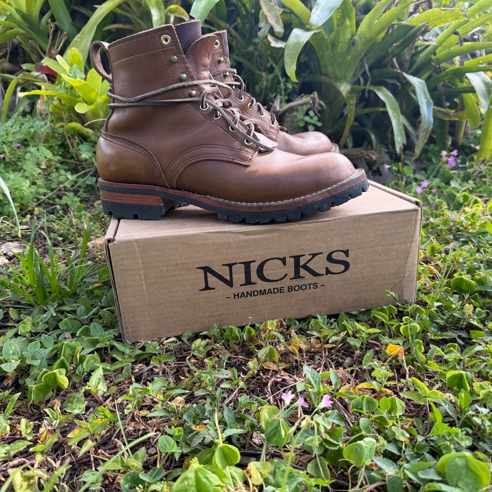 Nicks Handmade Brown Leather Men’s Work Boots